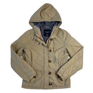 American Eagle Outfitters Tan Hooded Jacket Khaki Size medium
